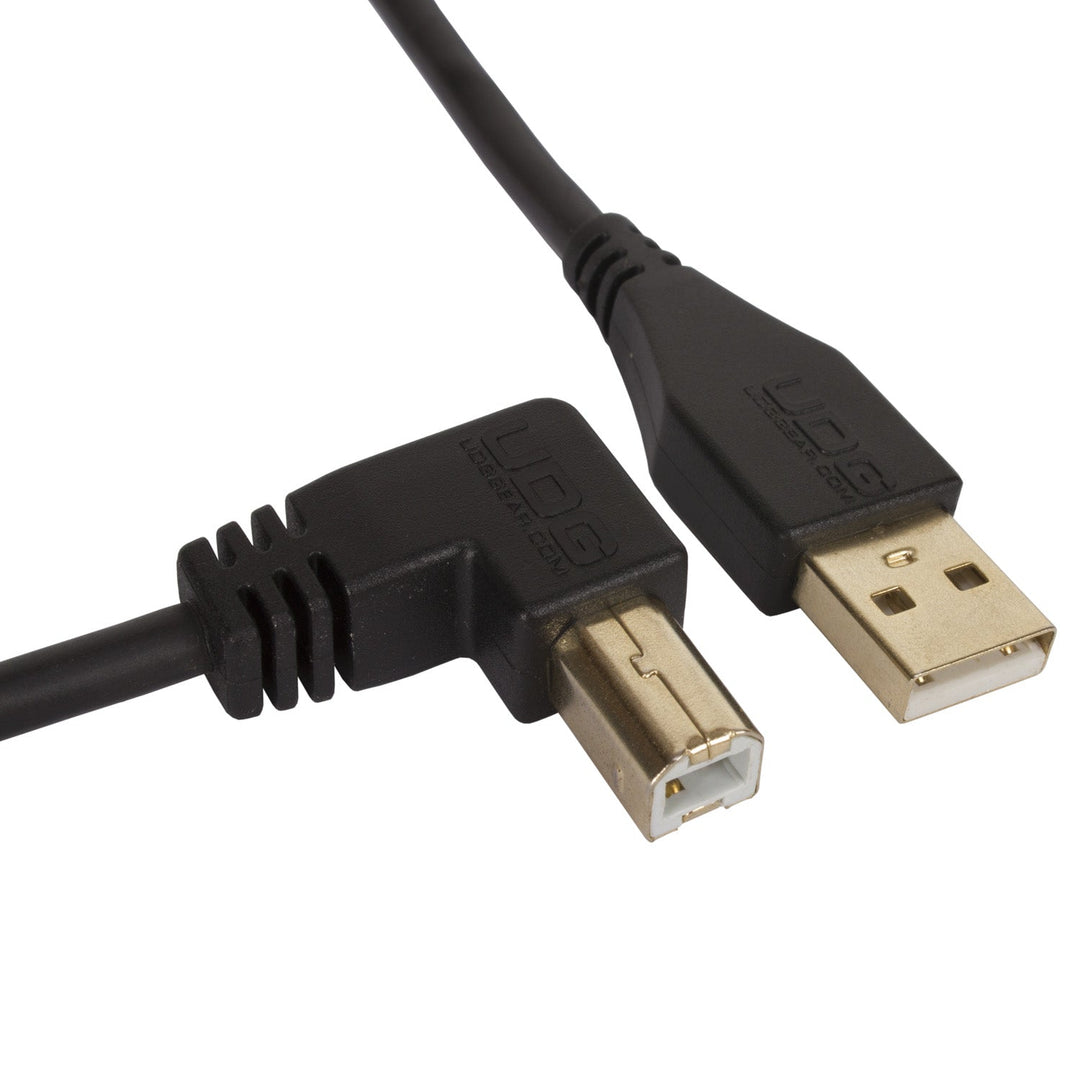 UDG Ultimate Audio Cable USB 2.0 A-B Nero Angolato 3m