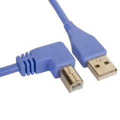 UDG Ultimate Cavo Audio USB 2.0 A-B Blu Angolato 2m