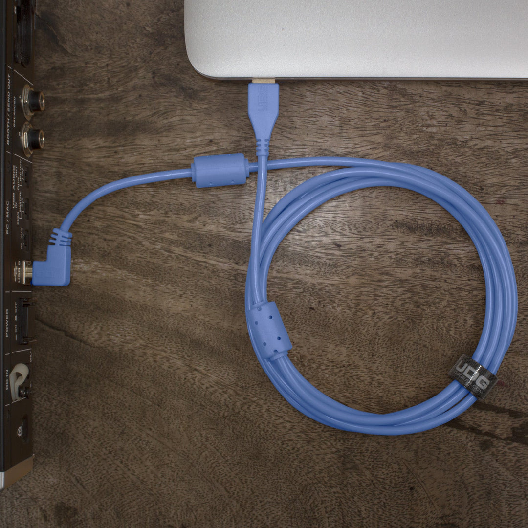 UDG Ultimate Cavo Audio USB 2.0 A-B Blu Angolato 1m