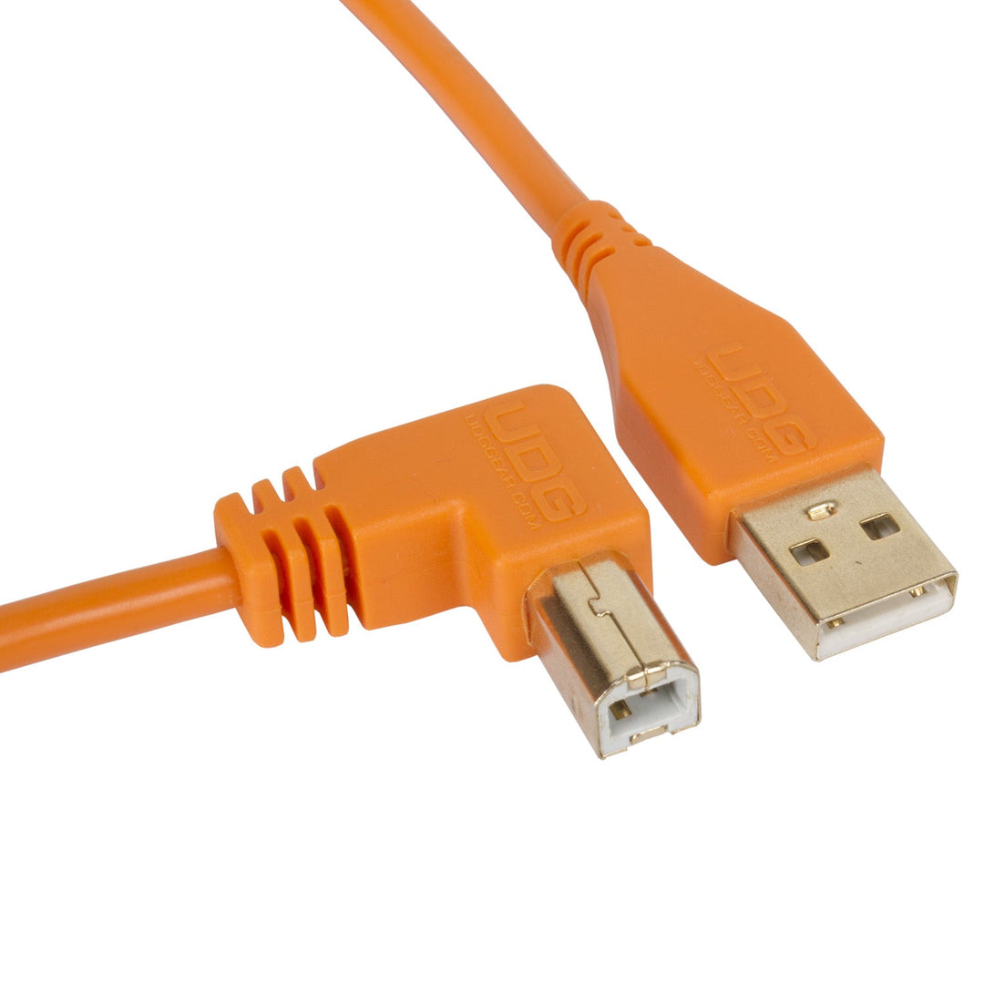 UDG Ultimate Audio Cable USB 2.0 A-B Arancione Angolato 1m
