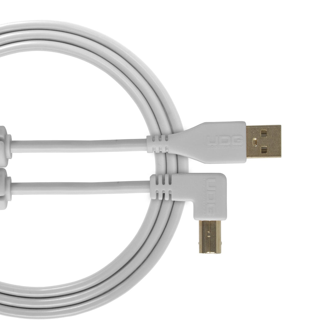 UDG Ultimate Audio Cable USB 2.0 A-B Bianco Angolato 1m