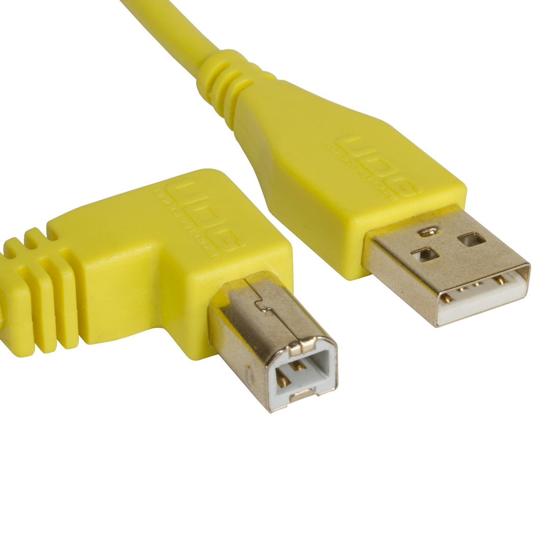 UDG Ultimate Audio Cable USB 2.0 A-B Giallo Angolato 1m