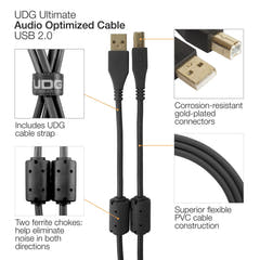 UDG Ultimate Audio Cable USB 2.0 A-B Nero Dritto 1m
