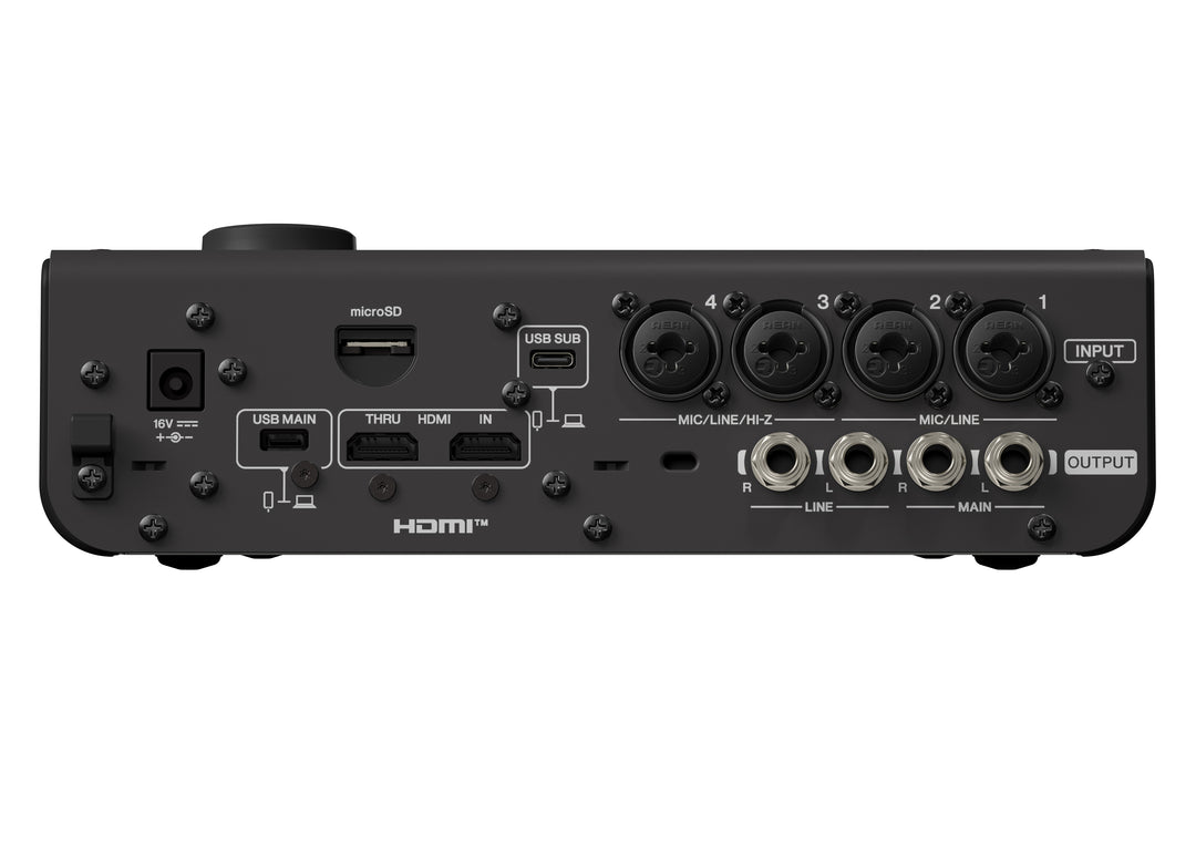 Yamaha URX44V Interfaccia audio/video USB-C (Nero) - Versione video