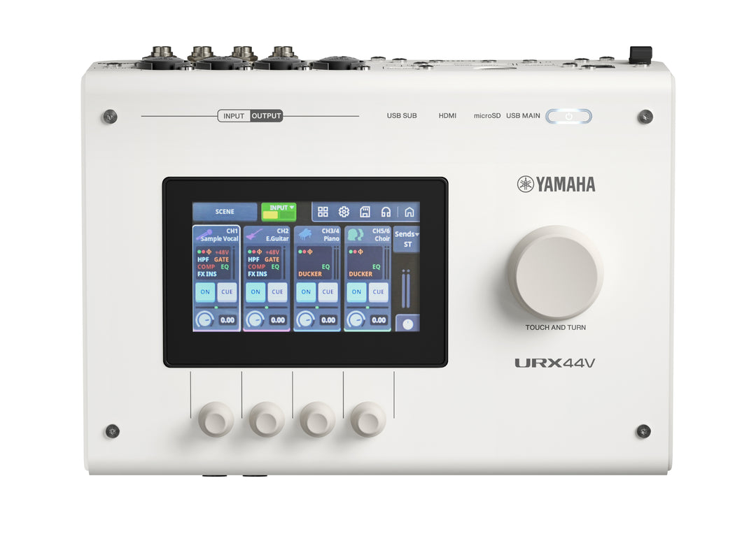Yamaha URX44V Interfaccia audio/video USB-C (Bianco) - Versione video