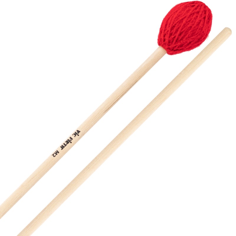 Vic Firth M2 American Custom Tastiere, Medium-Red Yarn