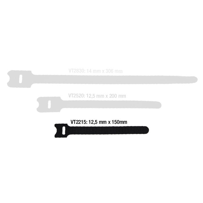 Kabelstrop Velcro Hook & Loop 10 pz. (150mm)