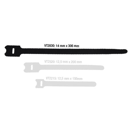 Kabelstrop Velcro Hook & Loop 10 pz. (300mm)