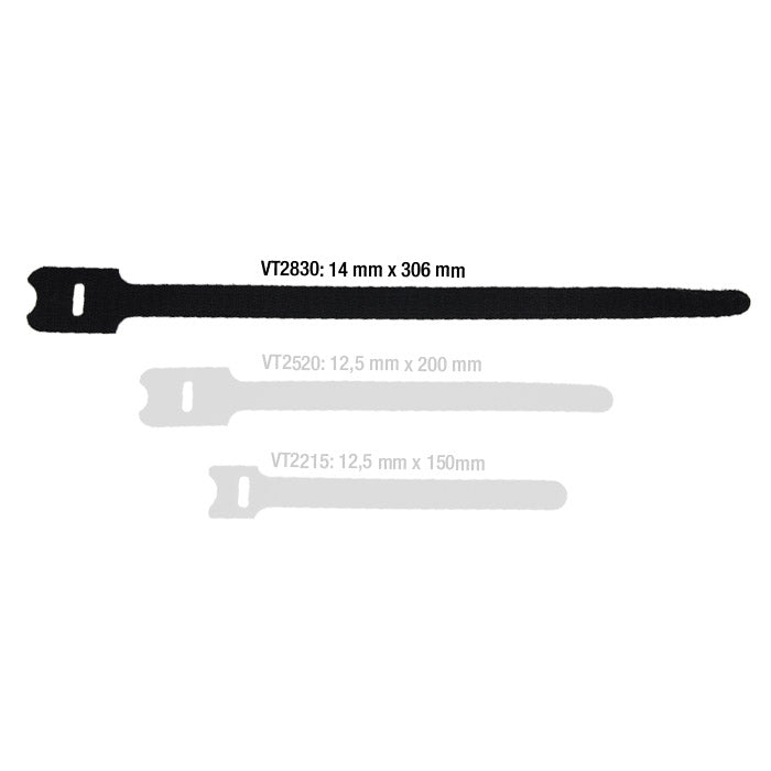 Kabelstrop Velcro Hook & Loop 10 pz. (300mm)