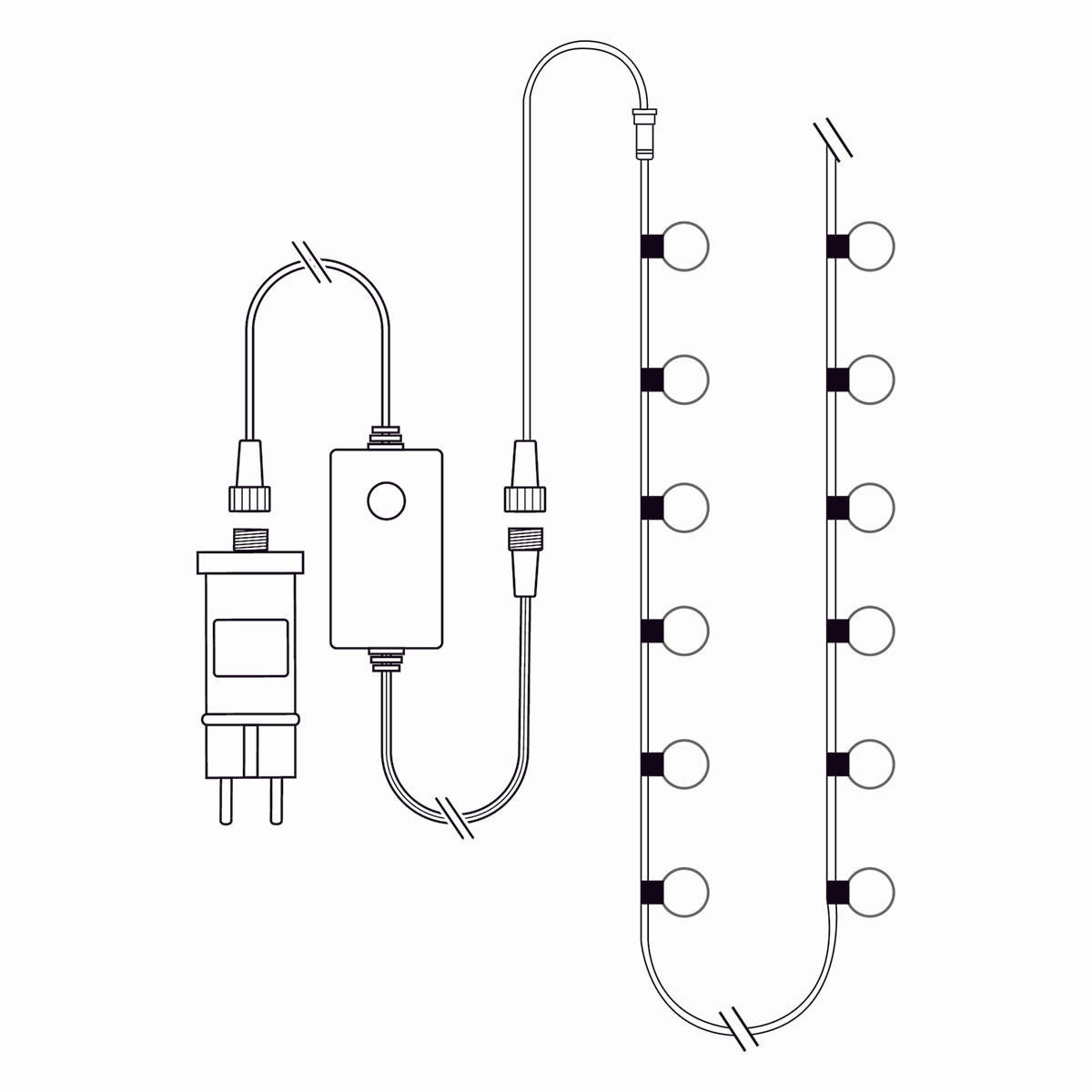 SmartLife Decorative LED | Party Lights | Wi-Fi | RGB | 48 LED's | 10.8 m | Android / IOS | Pen Diameter: 30 mm