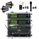Renton Rack Trådløst Kombi System (4 Håndholdt + 16 Headset)
