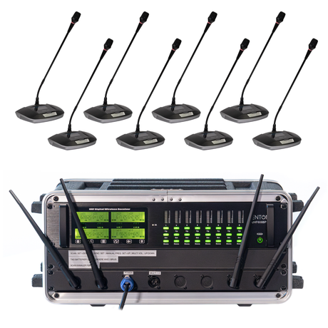 Renton Rack Trådløst System (8 Microfoni per conferenze)
