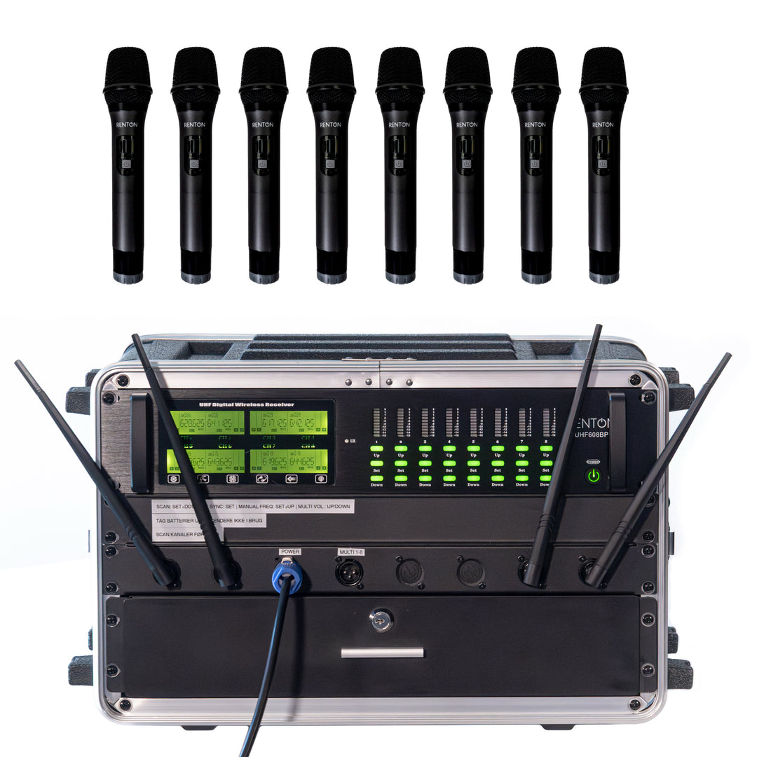 Renton Rack Trådløst System (8 Håndholdt)