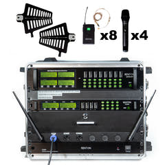 Renton Rack Trådløst Kombi System (4 Håndholdt + 8 Headset)