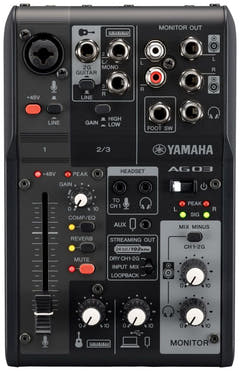 Yamaha AG03 MkII - Mixer per Live Streaming (Nero)