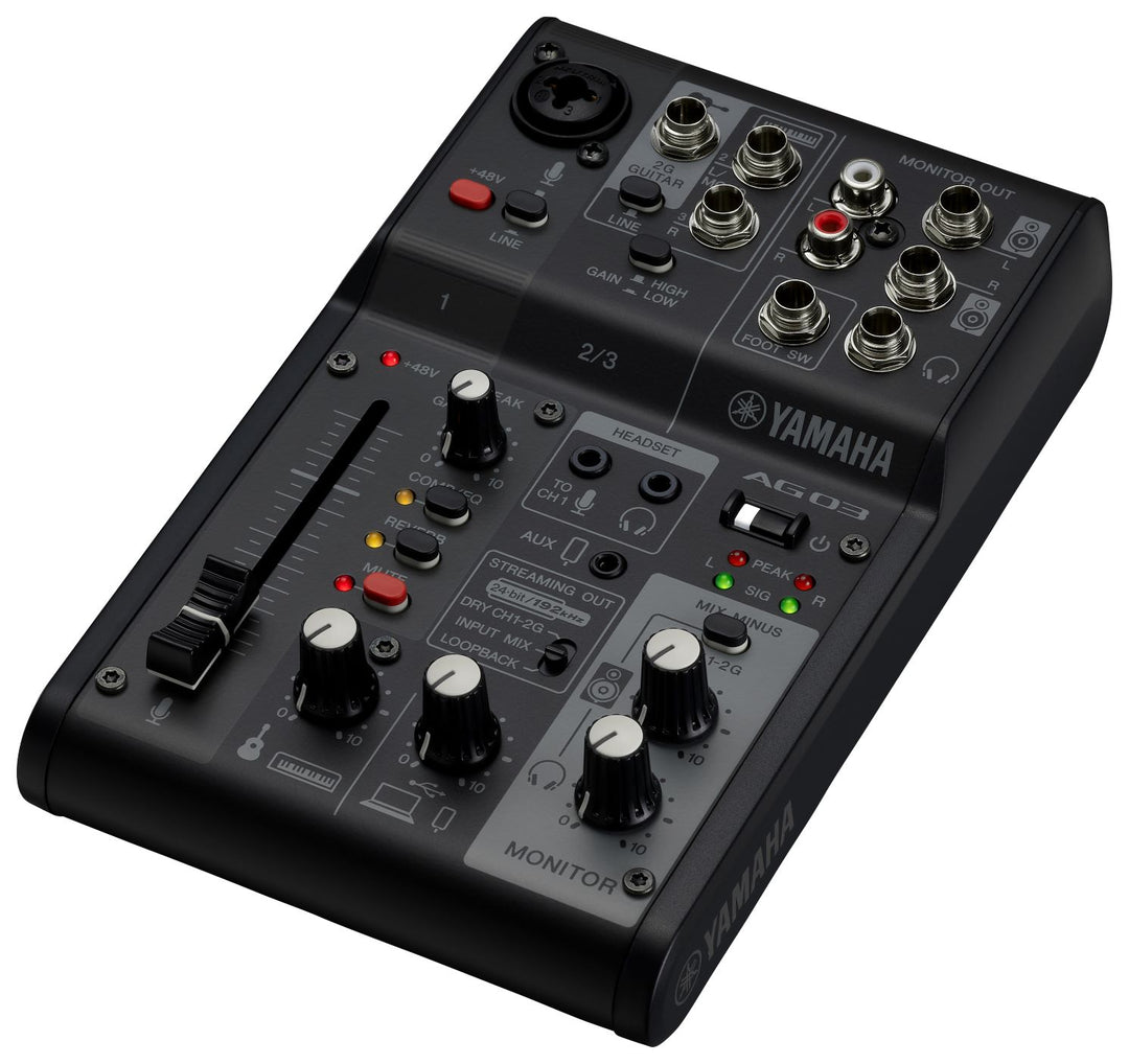 Yamaha AG03 MkII - Mixer per Live Streaming (Nero)