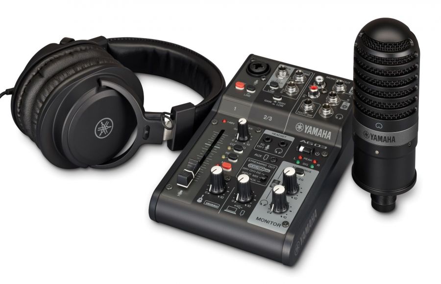 Yamaha AG03 MkII - Bundle per Live Streaming (Nero)