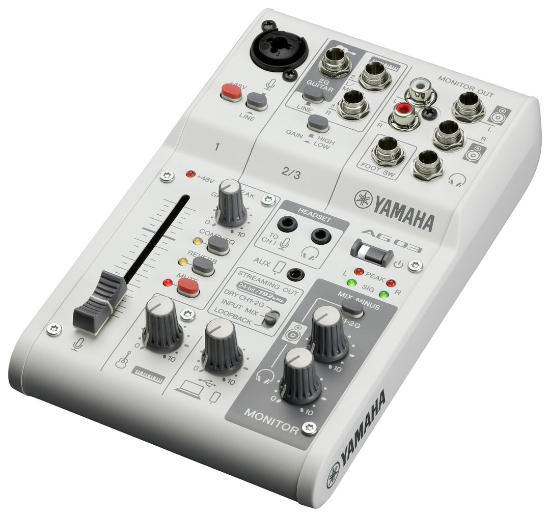 Yamaha AG03 MkII - Bundle per Live Streaming (Bianco)
