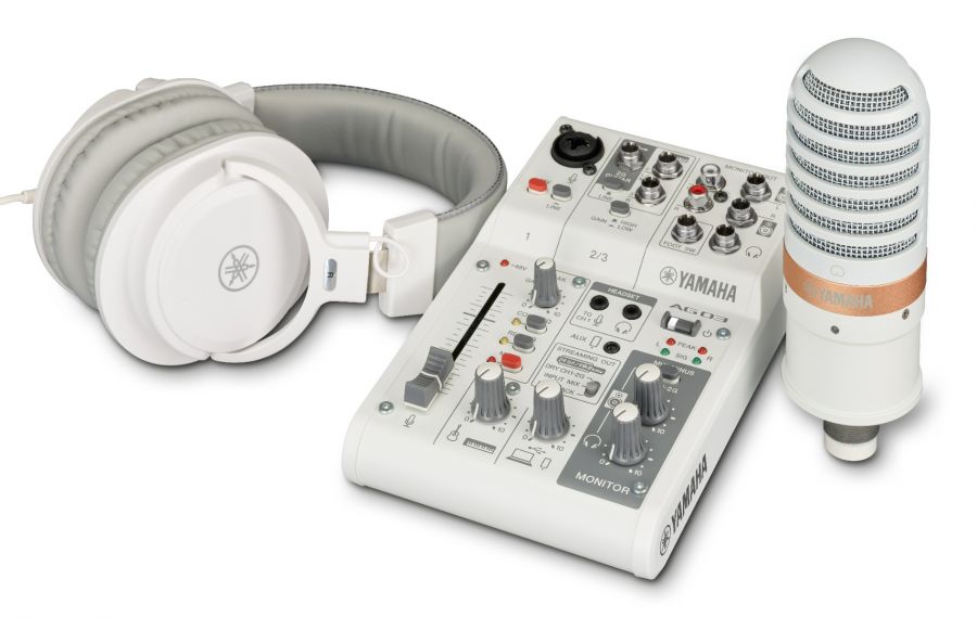 Yamaha AG03 MkII - Bundle per Live Streaming (Bianco)
