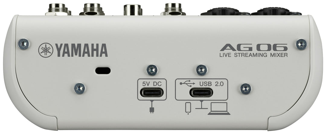 Yamaha AG06 MkII - Mixer per Live Streaming (Bianco)