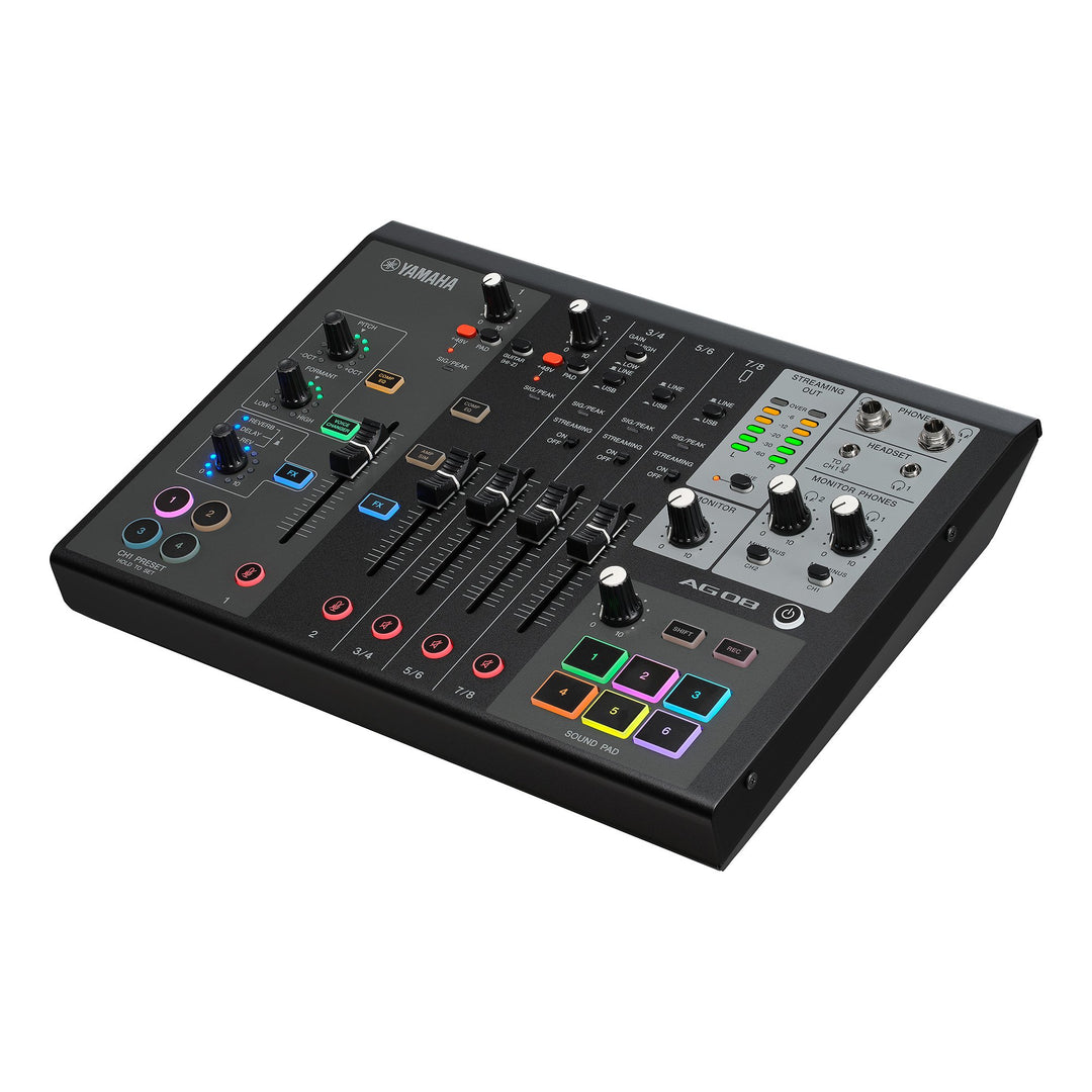 Yamaha AG08 - Mixer per live streaming (Nero)