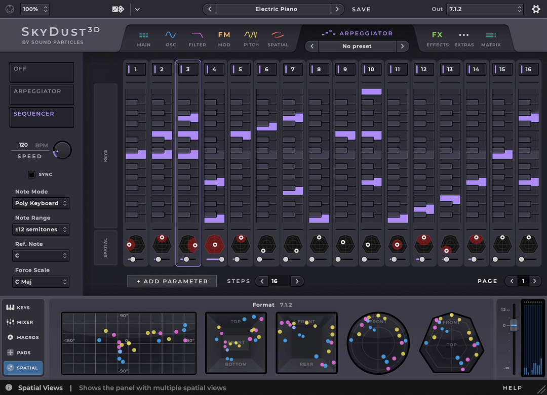 SkyDust Sintetizzatore immersivo 3D Plug-In