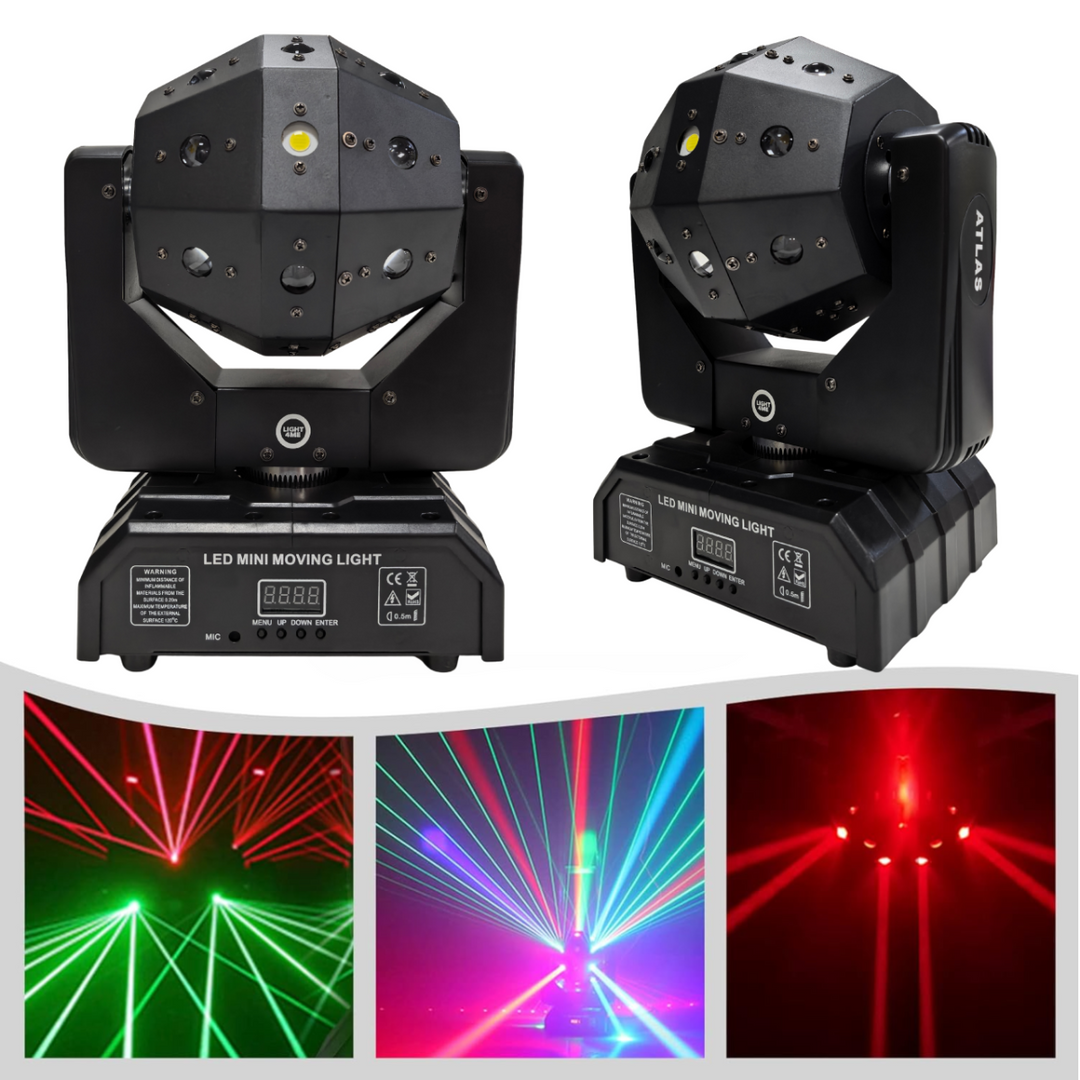 Light4Me ATLAS 4-in-1 Moving LED multieffetto