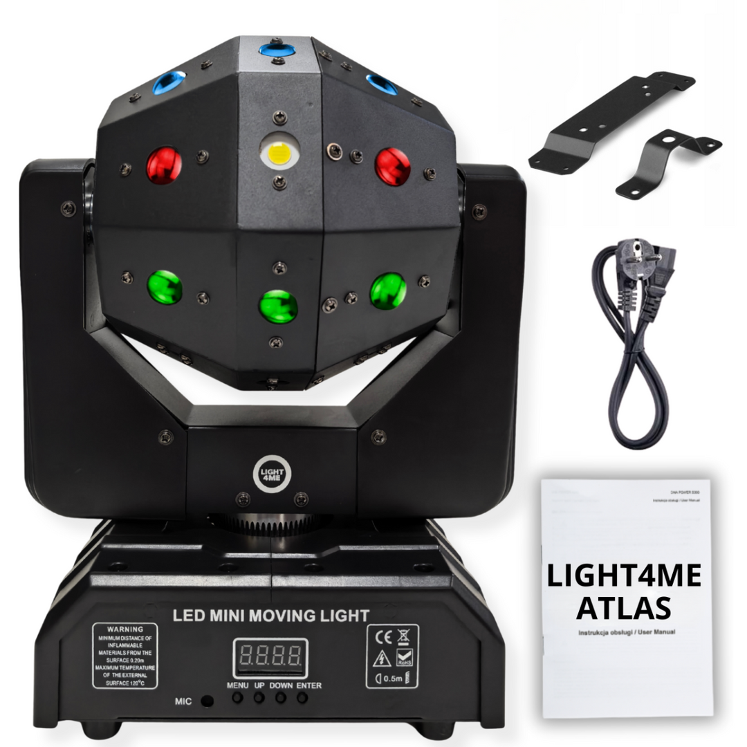 Light4Me ATLAS 4-in-1 Moving LED multieffetto
