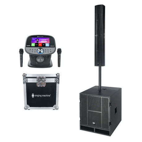 Impianto Karaoke con 2 Microfoni (Nero)