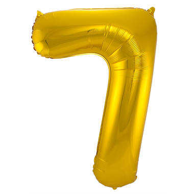 7 Shaped Number Foil Balloon Gold (86 cm)