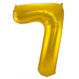 Palloncino a Forma di Numero 7 (Oro, 86 cm)