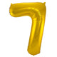 Palloncino a Forma di Numero 7 (Oro, 86 cm)