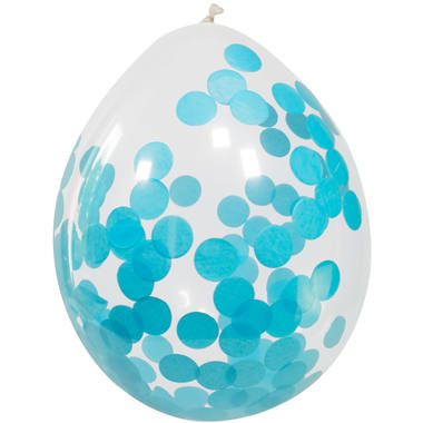 Palloncini con Confetti (Blu, 30cm)