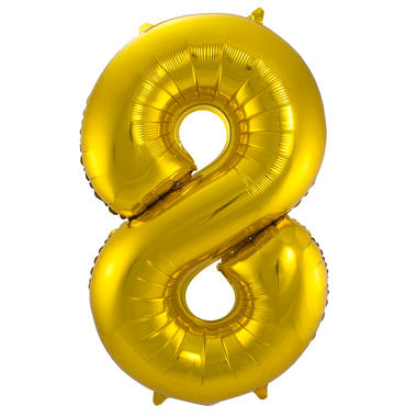 Palloncino a Forma di Numero 8 (Oro, 86 cm)