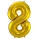 Palloncino a Forma di Numero 8 (Oro, 86 cm)