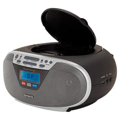 AIWA CDT-200 Boombox – CD, Bluetooth, USB & radio FM, argento