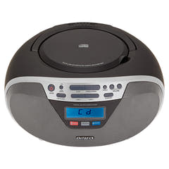 AIWA CDT-200 Boombox – CD, Bluetooth, USB & radio FM, argento