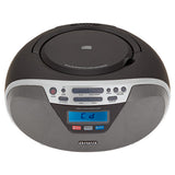 AIWA CDT-200 Boombox – CD, Bluetooth, USB & radio FM, argento