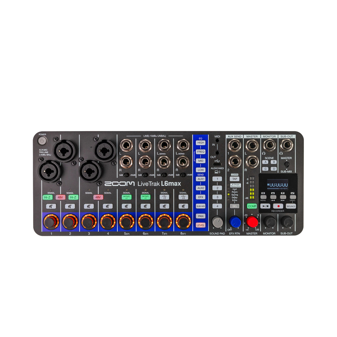 ZOOM LiveTrak L6max 12 canali Mixer + Recorder