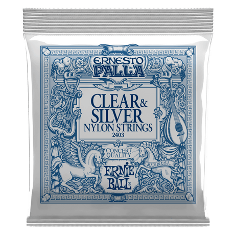 Ernie Ball Ernesto Palla Clear & Silver Corde per Chitarra (Klassisk)