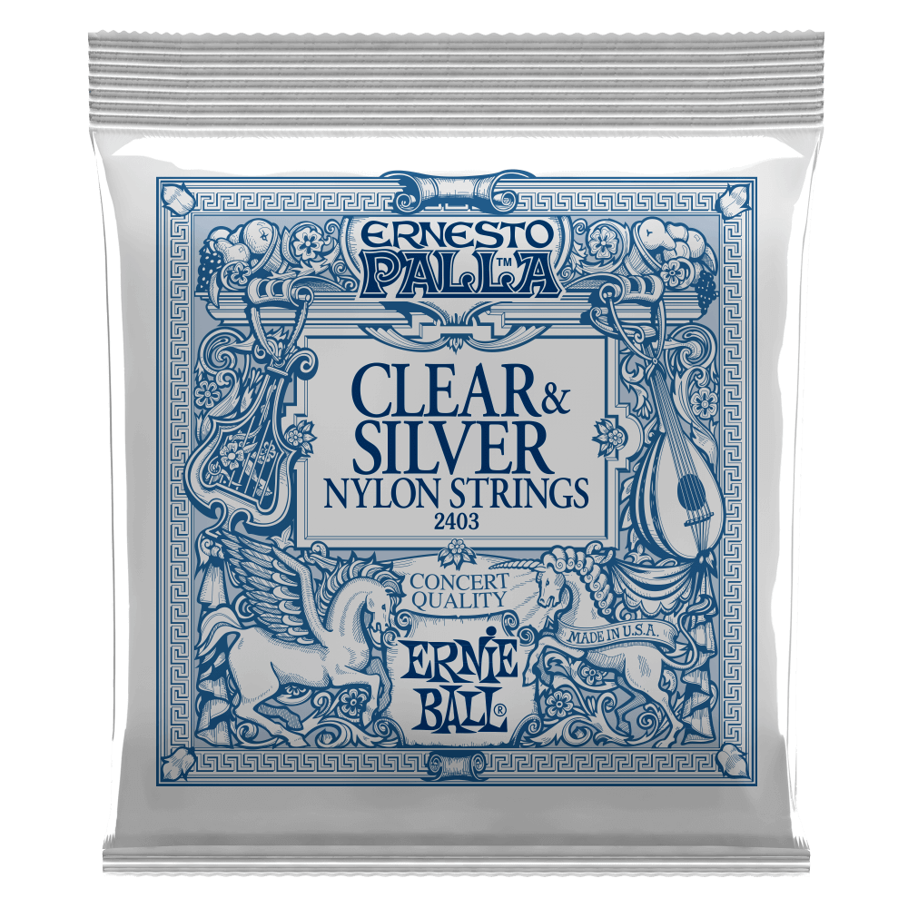 Ernie Ball Ernesto Palla Clear & Silver Corde per Chitarra (Klassisk)