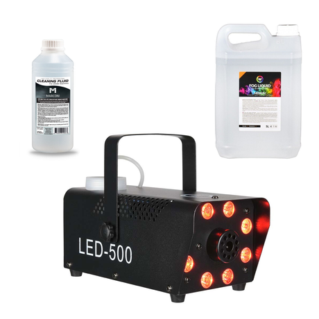 Light4Me Fog 500 LED Macchina del Fumo 500W con LED Bundle