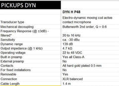 Schertler DYN-H-P48 Microfoni a contatto per arpa
