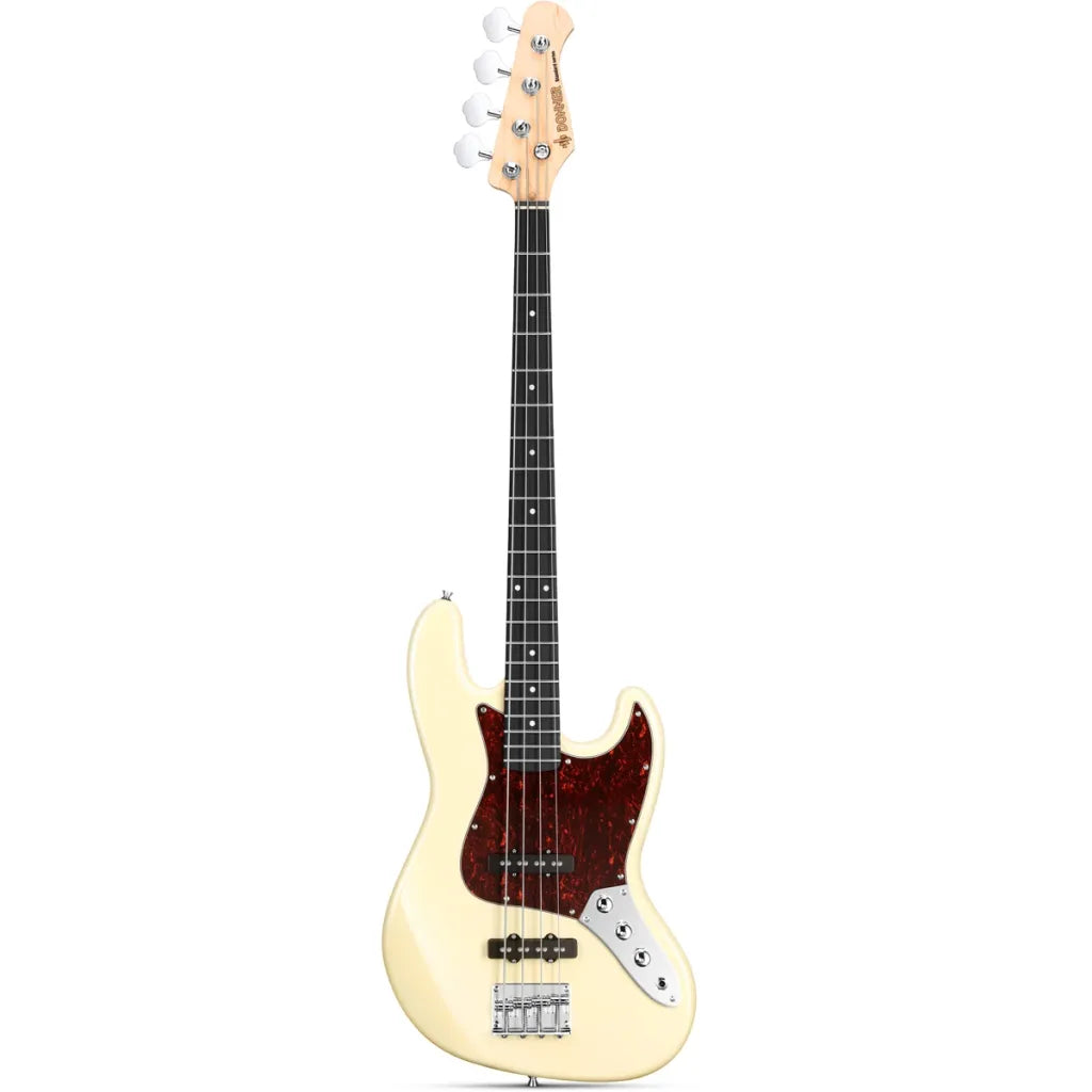 Donner DJB-510B pacchetto basso elettrico olympic white