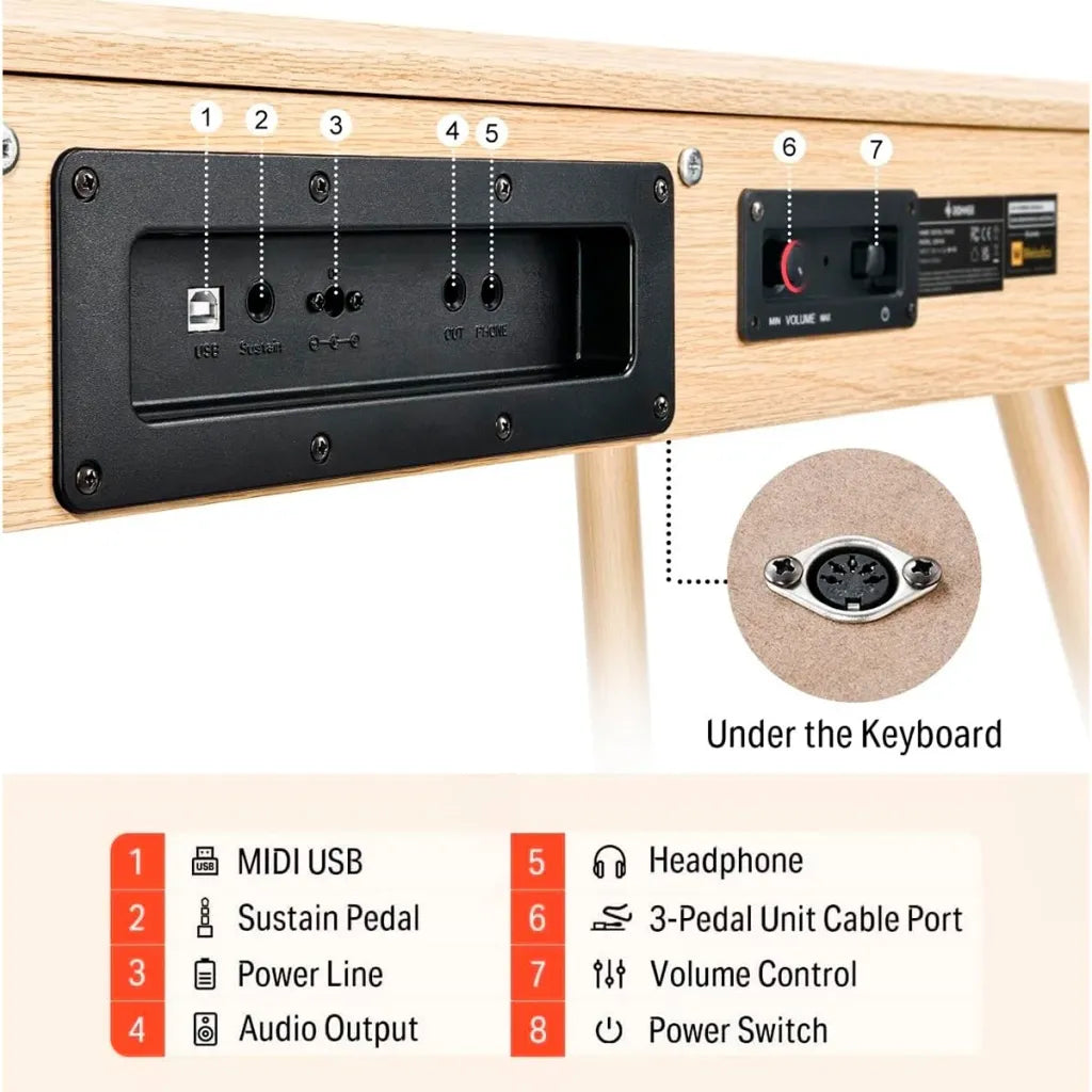 Donner DDP-80 pianoforte elettrico beige
