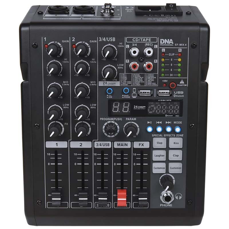 DNA EF-MIX 4, 4 kanals mixer med Bluetooth