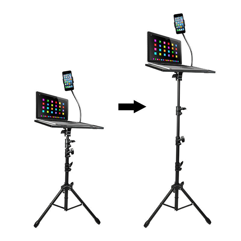 Supporto per laptop e proiettore con portasmartphone