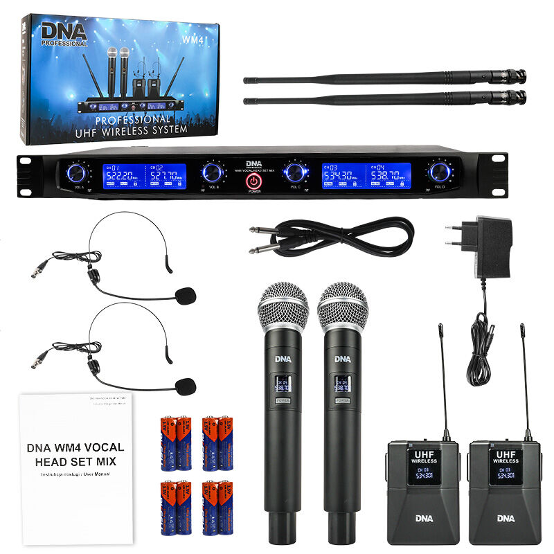 DNA WM4 Set di microfoni wireless combinato