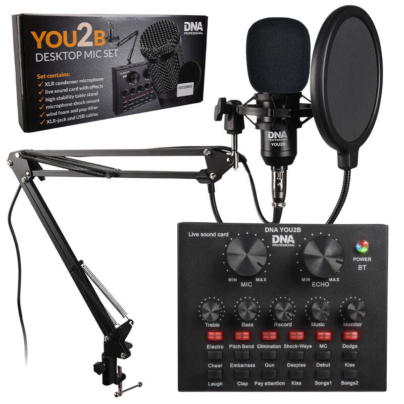 Set di microfoni per podcast e gaming