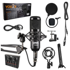 Set di microfoni per podcast e gaming
